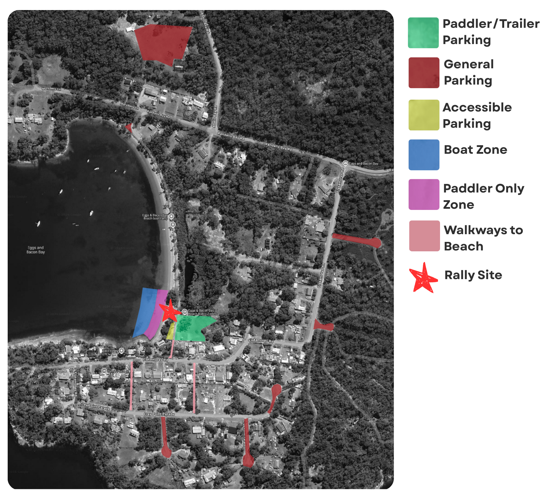 Full Site Map - Where to park!